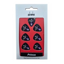 Prince Guitar Plectrum Gift Set | 6 Plectrums + 1 Keychain