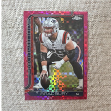 Topps Chrome 2025 Garrett Bradbury Pink Refractor Patriots #212 NFL Football