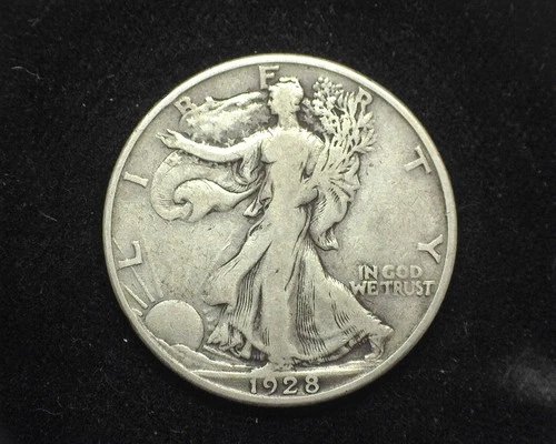 HS&C: 1928 S Liberty Walking Half Dollar VF - US Coin