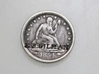 1854 25C SEATED LIBERTY SILVER QUARTER ARROWS