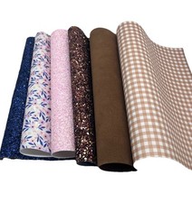 6 Sheets Faux Leather, Glitter Sheets, 8x11  Lot Of Leatherette, Faux Leather F