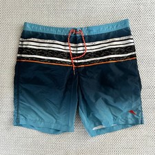 Tommy Bahama Relax Blue Orange White Stripe Swim Mesh Board Shorts 9" Inseam XL