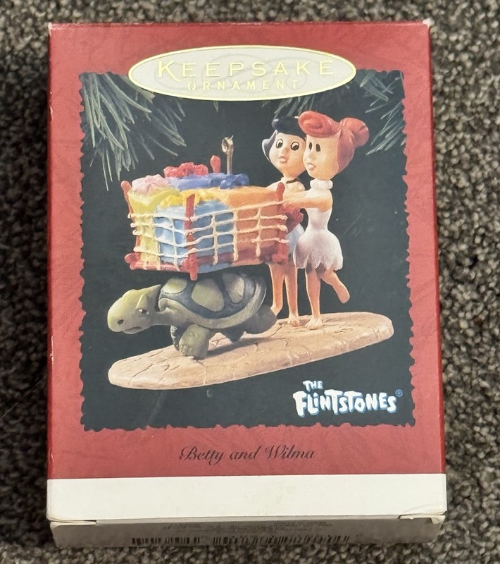 Hallmark Ornament The Flintstones Betty and Wilma 1995 New In Original Box