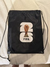 2026 FIFA WORLD CUP OFFICIAL Soccer / Futbol black logo DRAWSTRING BACKPACK