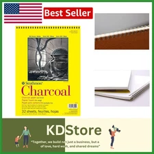 9x12 Charcoal Paper Pad 32 Sheets - Top Wire Bound Artist Drawing Paper