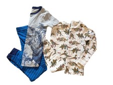 Boys Size 7 Pajamas Lot of 2 Sets Carter's Used Good Condition Perfect For Wintr