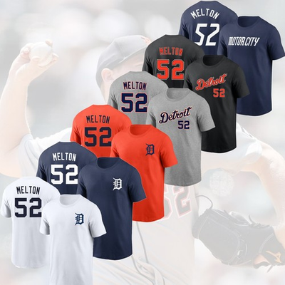 #ad HOT SALE Troy Melton #52 Detroit Tigers 2026 Player Name amp; Number Fan Look $25.86