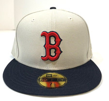 Boston Red Sox MLB NE "World Class" World Series Patches Fitted Hat~Stone