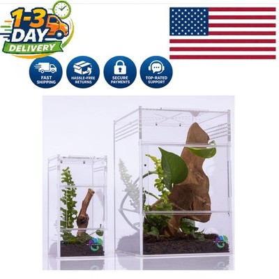 Modern 360° Acrylic Enclosure for Jumping Spiders & Arboreal Species 6''x6''x9''
