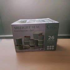 Airtight Seal 26 Piece Plastic Food Storage Container Set w Lids from CWC Sage