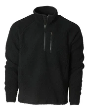 Banded Copper Canyon Fleece 1/2 Zip Black Pullover