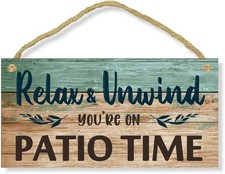 Patio Wall Decor Backyard Patio Signs And Decor Outdoor 10x5 Inches Hanging S...