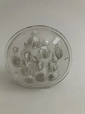Vintage Clear Glass Flower Frog 11 Holes Footed Elegant Floral Arranging 3”Dia