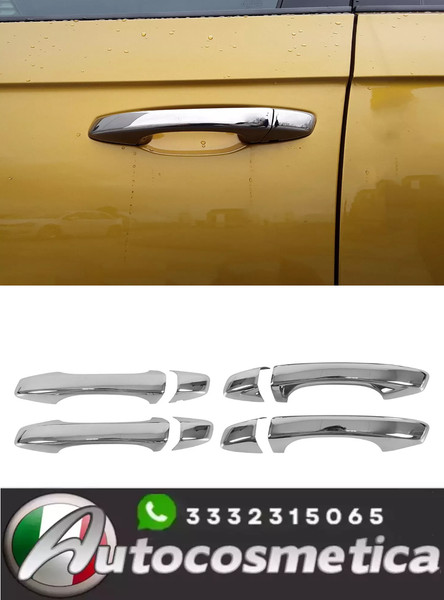 TüRgriff Blende TüRgriffkappen FüR VW Golf 2013-2019 4-TüR Edelstahl Silber...-image