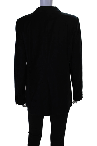 Club Monaco Damen Baumwollmischung Kerbkragen Langarm Knopfleiste schwarz Größe 10 - Bild 4 von 8