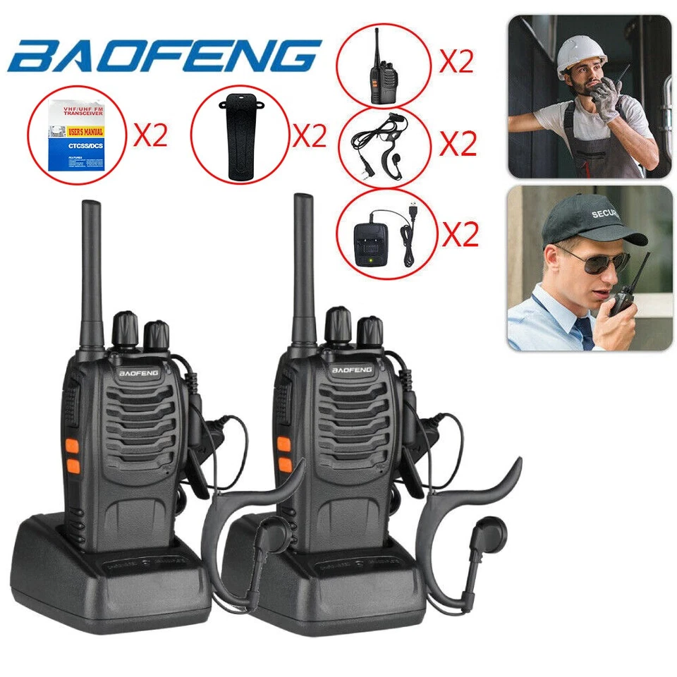 10X Baofeng BF-88E 400-470MHz 2 Way Radio Walkie Talkie 1500mAh Long Range lot - Image 4 of 4