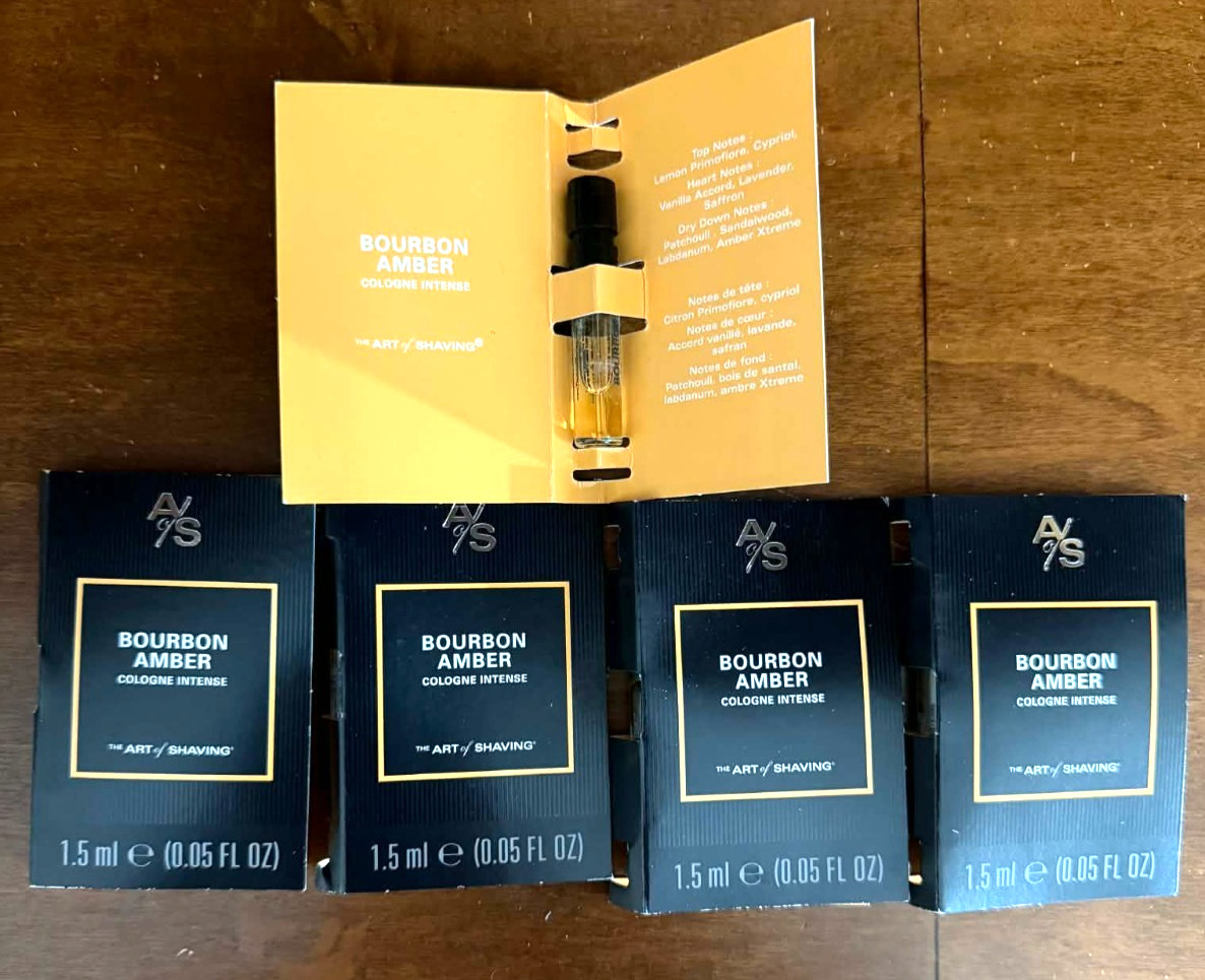 Mens The Art of Shaving Bourbon Amber Sample Travel Size Col