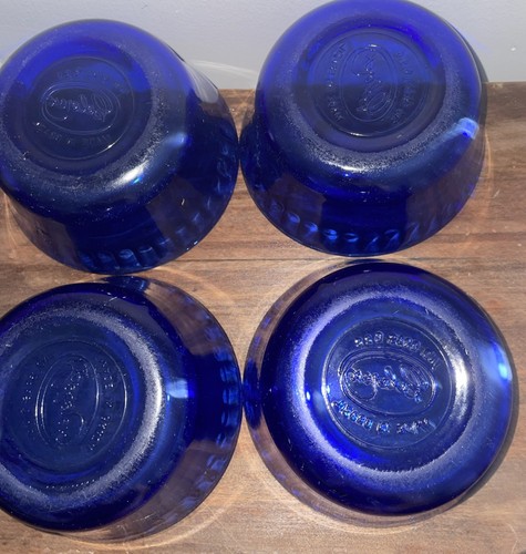 Set of 6 Vintage COLOREX Cobalt Blue Custard Cups Ramekins Bowls RIBBED - Picture 17 of 17
