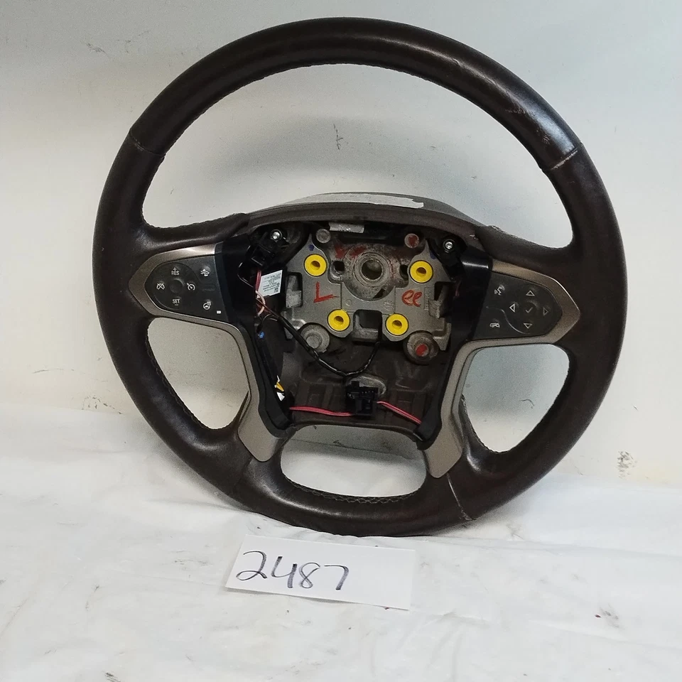 2015-2020 GMC Yukon XL 1500 Steering Wheel heated brown OEM 6282804/ 84483789 - Image 2 of 4