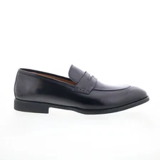 Di Bianco Brera Deco SC524 Mens Black Leather Loafers & Slip Ons Penny Shoes 14