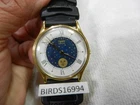VINTAGE TIMEX M CELL ELEGANT MOON PHASE DIAL QUARTZ MENS GOLDEN WORKS NEW BATTER