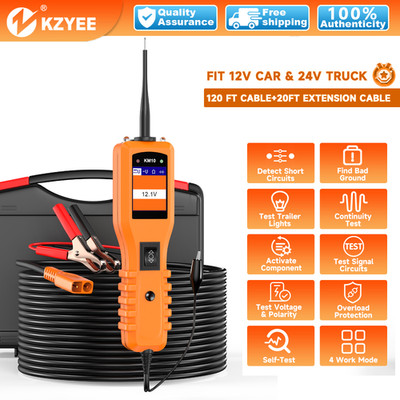 KM10 12V 24V Digital Electrical Power Probe Voltage Circuit Tester AVOmeter Tool