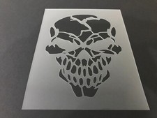 Skull 29 Stencil 10mm or 7mm Thick, Crafts, Skulls, Tattoo, Halloween, Bones