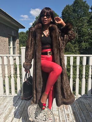 Rare Designer Christian Dior Full length Russian Sable fur