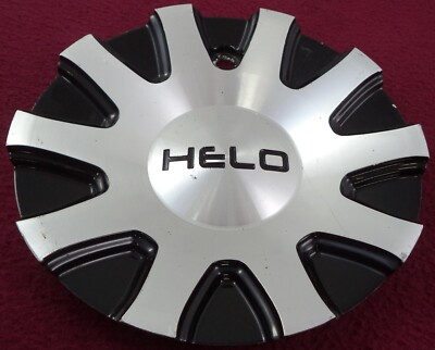 Helo Wheels Silver / Gloss Black Custom Wheel Center Cap # 928L01 (1)