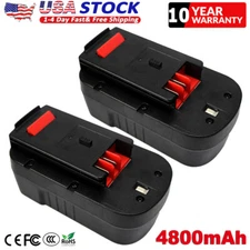 2x 18V for Black and Decker HPB18 18Volt 4.8Ah Battery HPB18-OPE 244760-00 FS18B
