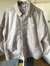  NEW MENS ADIDAS ORIGINALS TREFOIL COACH JACKET Vapour Grey CW1316 , Sz Large