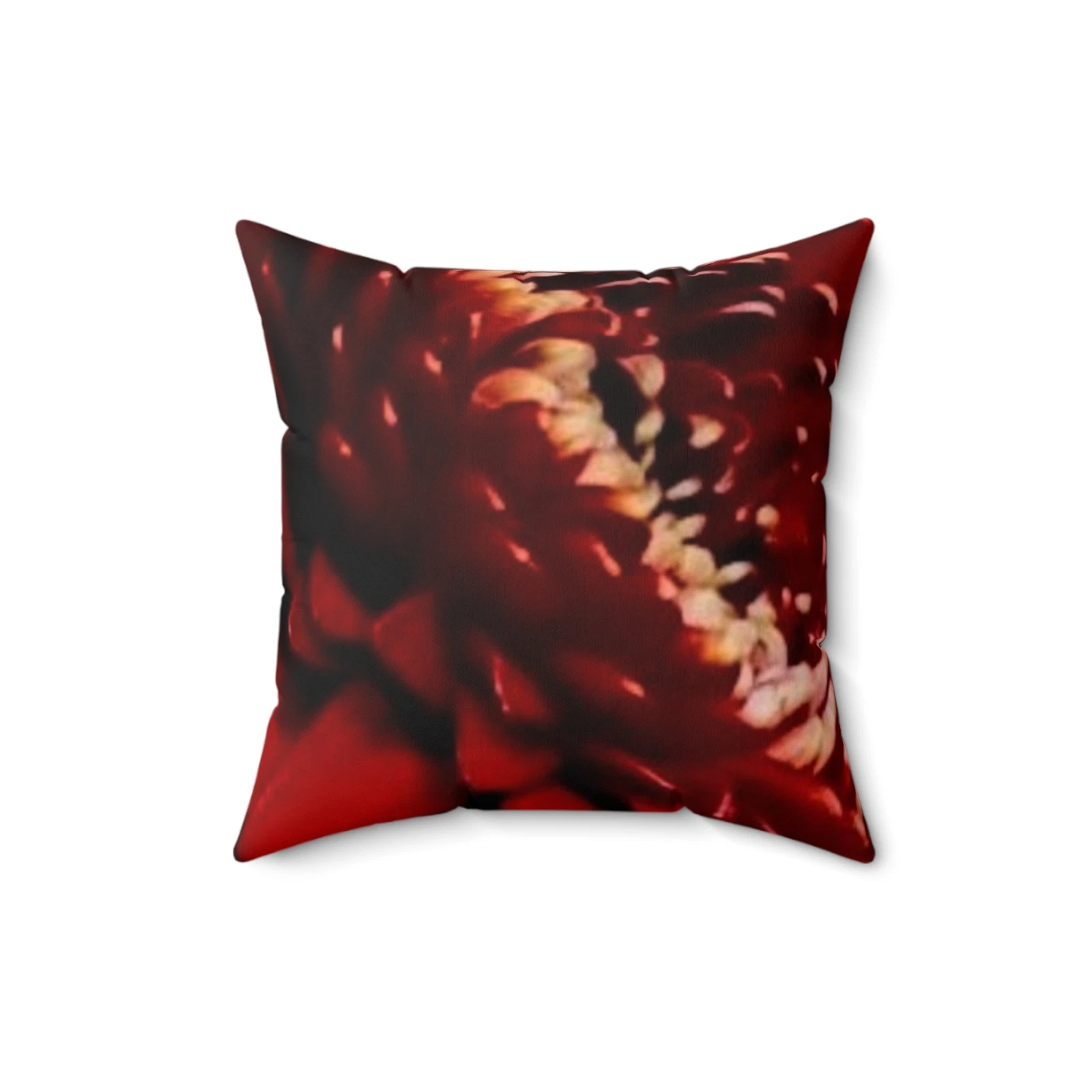 Decorative Accent Throw Pillow Red Black Floral