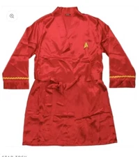Star Trek Robe Factory: Satin Ladies Robe Small/ Medium- Uhura's Red Satin Robe 