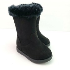 Cat Jack Leah Toddler Girls Size 5 Black Pull On Winter Snow Boots