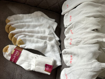 Socken Damen weiß Golden Toe Neu 3Paar,lege bei 3Paar Gold.soft+8P HUE gebraucht
