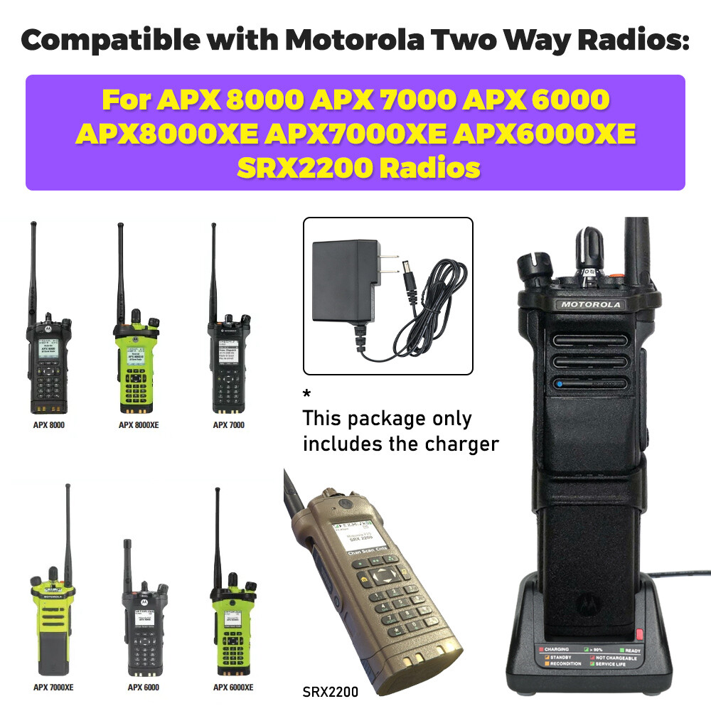 Chargeur Intelligent Pour Radio Motorola APX8000, APX7000, APX6000 - Modèle NNTN7079A, Compatible Batteries IMPRES