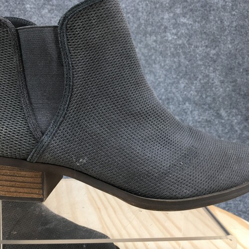 Kensie Botas Mujer 8.5 Gerona Botines Gris Cuero Cremallera Lateral Tacones Cómodos - Imagen 4 de 19