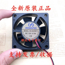 HONGFEI HD-6020M12 DC12V 0.18A 6cm 6020 2-wire Power Supply Cooling Fan