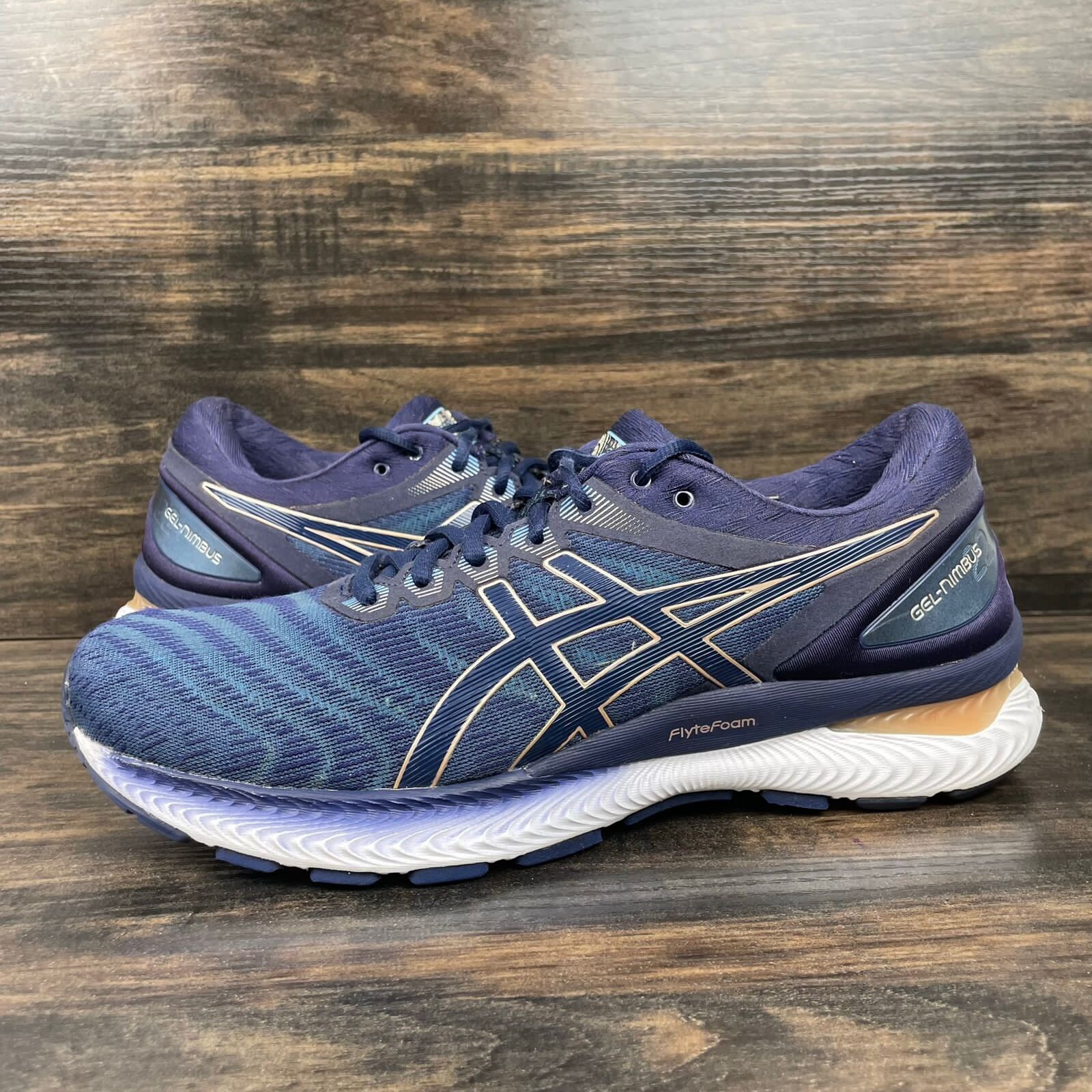 ASICS Gel Nimbus 22 2E Blue Running Performance Sneakers Men's Sz US 11  1012A587 | eBay