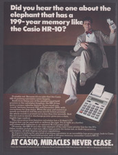 1981 Print Ad Casio HR-10 Printing Calculator...