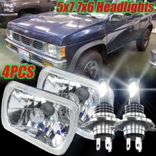 Pair 5X7 7x6inch LED Headlights Hi Lo Beam For International IHC 9200 9900 9400i