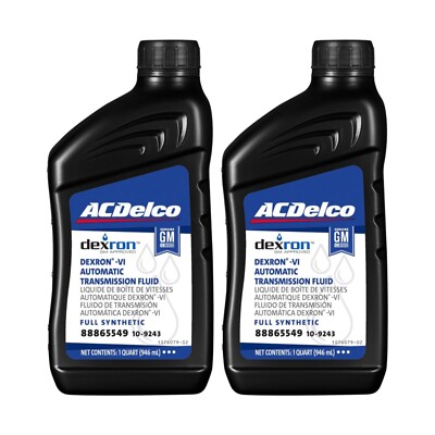 ACDelco 10-9243 (88865549) Dexron VI Full Synthetic ATF, 1 Quart - 2 Pack