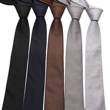 Men Solid 6CM Skinny Necktie Wedding Party Formal Business Neck Tie LE23029