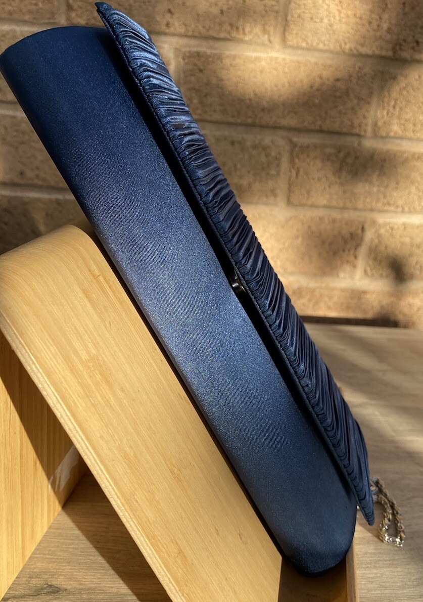 John Lewis Petrol Blue Medium Rectangular Satin F… - image 5