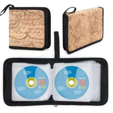 CD DVD Case Portable Holder 40 Storage Disc Wallet Bag for Car Office Travel