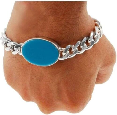Top Promi Salman Khan Armband Stahl Silber Armband Glücksstein Armband - Bild 1 von 6
