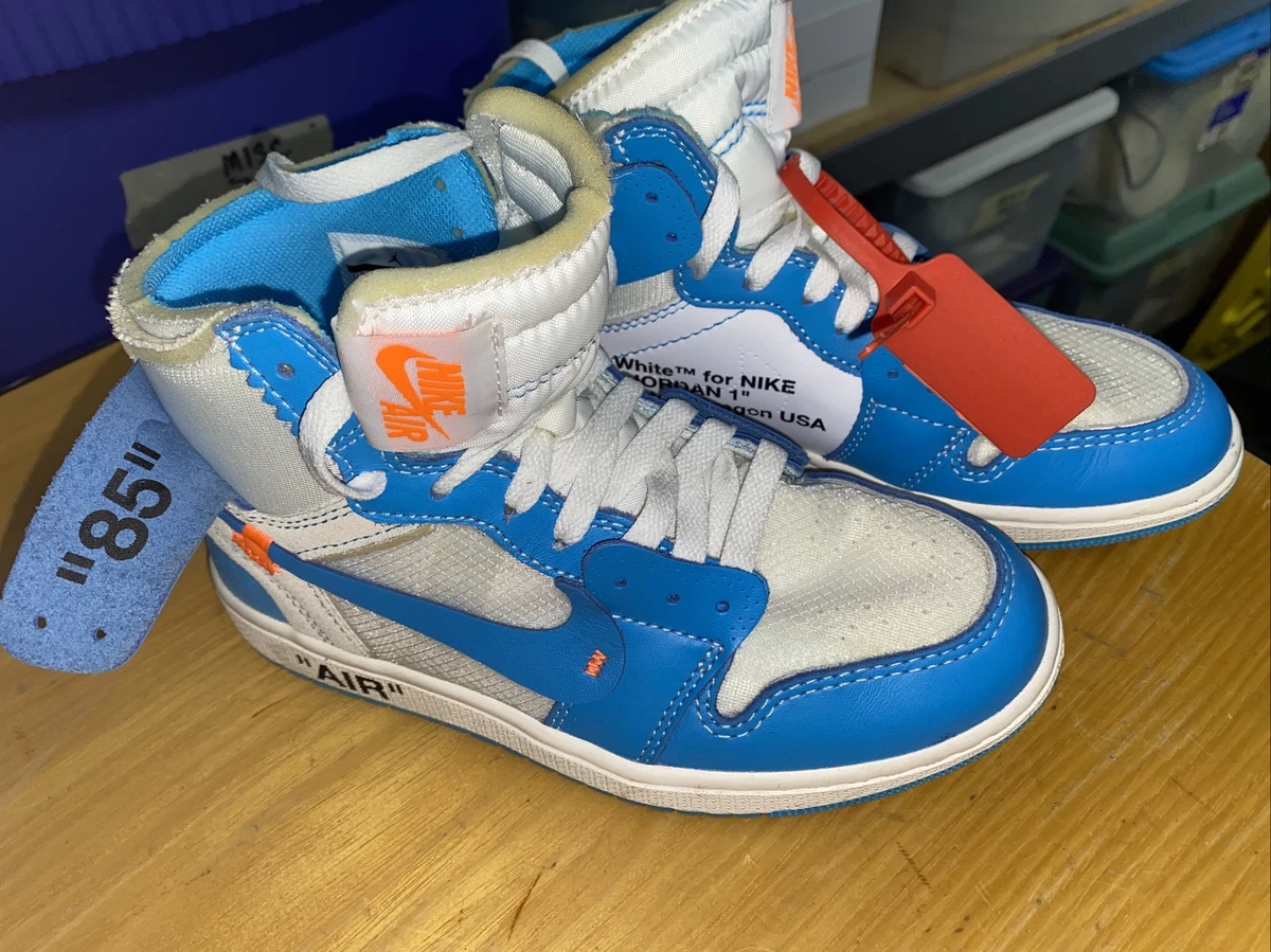 Jordan 1 Retro High Off-White University Blue Size 10.5, PREOWNED