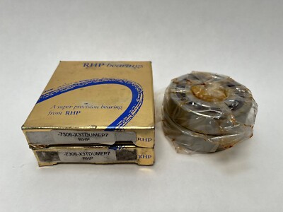 RHP 7306ETDUMP4 Bearing 7306-E-T-DUM-P4 7306X3TDUMEP7 30x72x19 mm 2 Pcs