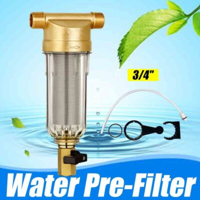 3/4'' Reusable Whole House Sediment Water Filter Spin Down Home Filtration System
