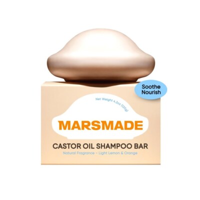 MARS MADE Castor Oil Shampoo Bar 2.0 - Hydrating & Moisturizing Natural Hair ...